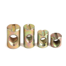 Factory Price M6 M8 Grade4.8 Carbon Steel Yellow Galvanized One Hole Barrel Nut